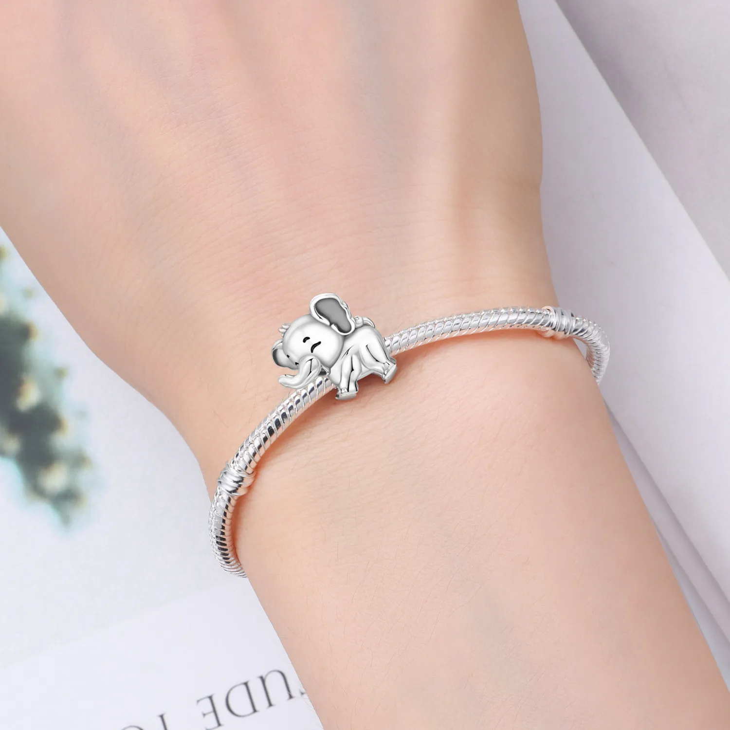 CYMYSS 925 Sterling Silver Charm Cute Animals Bead Elephant Pendant Fit Bracelets Necklace DIY Jewelry Making Party Gift