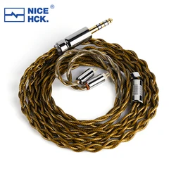 NICEHCK EpicSeeker Ultra High Purity 6N Pure Silver Earphone Cable HiFi 2Pin Platinum Plated OCC Plug for Himalaya V16 4U HYPE 4