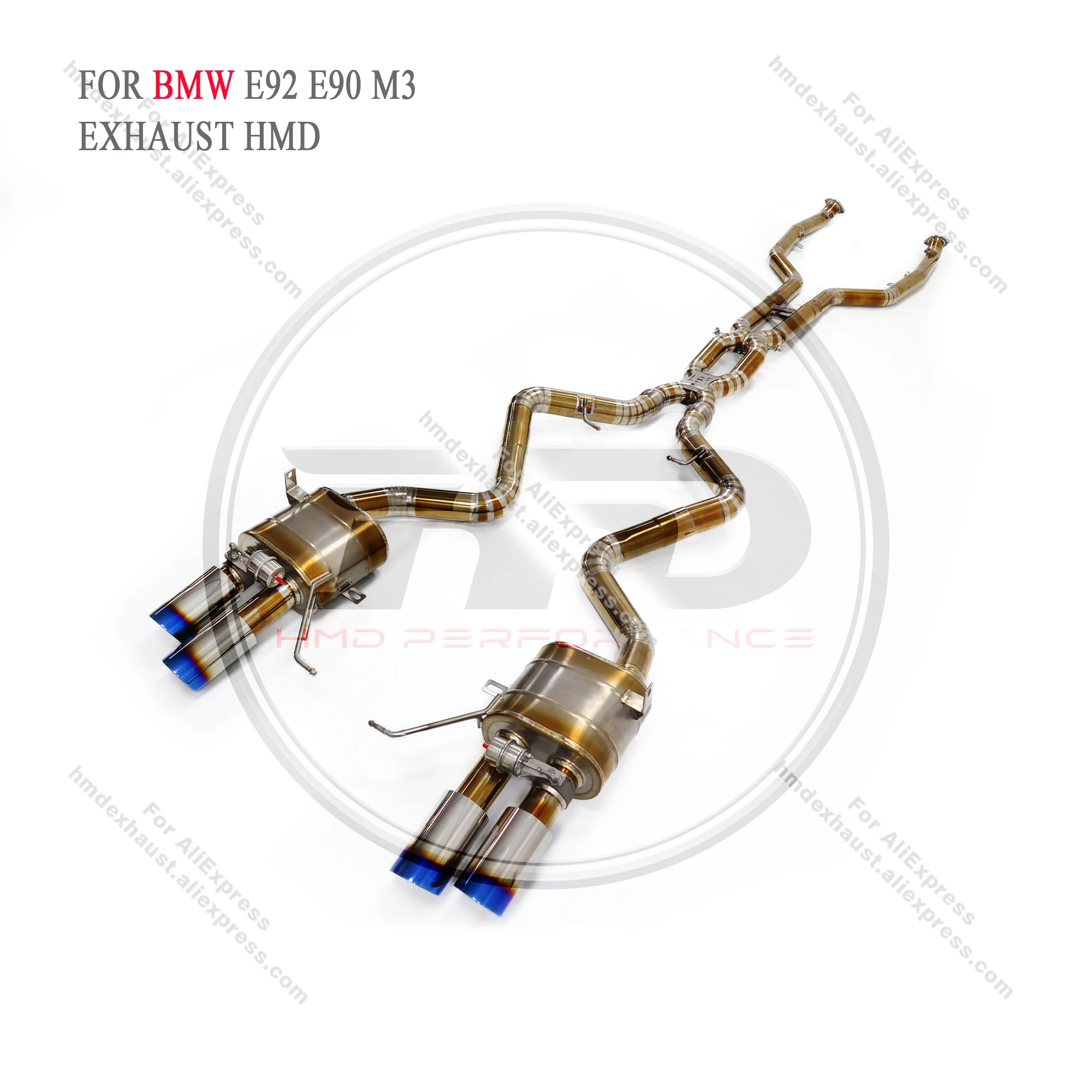 HMD Titanium Exhaust System Performance Catback for BMW E92 E90 M3 Engine Muffler With Valve