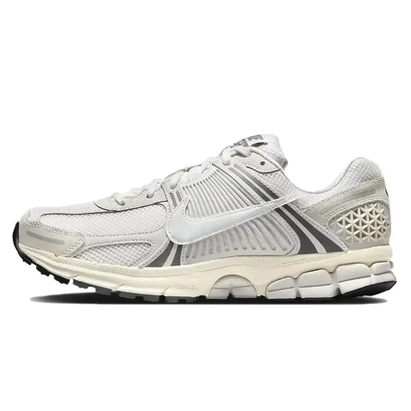 Nike Air Zoom Vomero 5 Platinum Tint Men's and Women's Running Shoes Anti Slip and Durable Training Running Shoes Grey Red