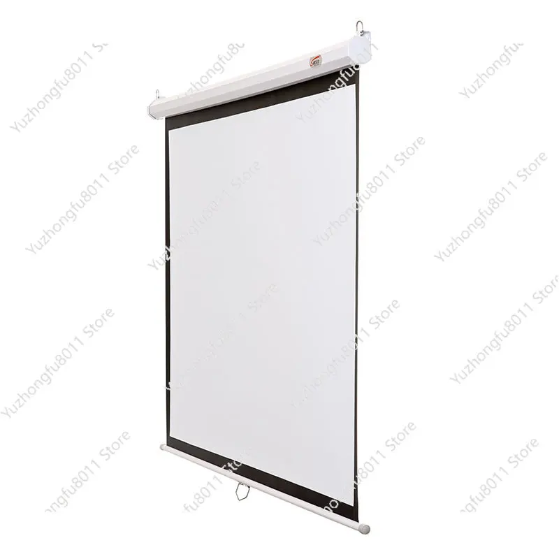 Rolling Projector Screen 100 Inches Auto Lock Easy Install Manual Projection Screen Drop-down Projector Screen