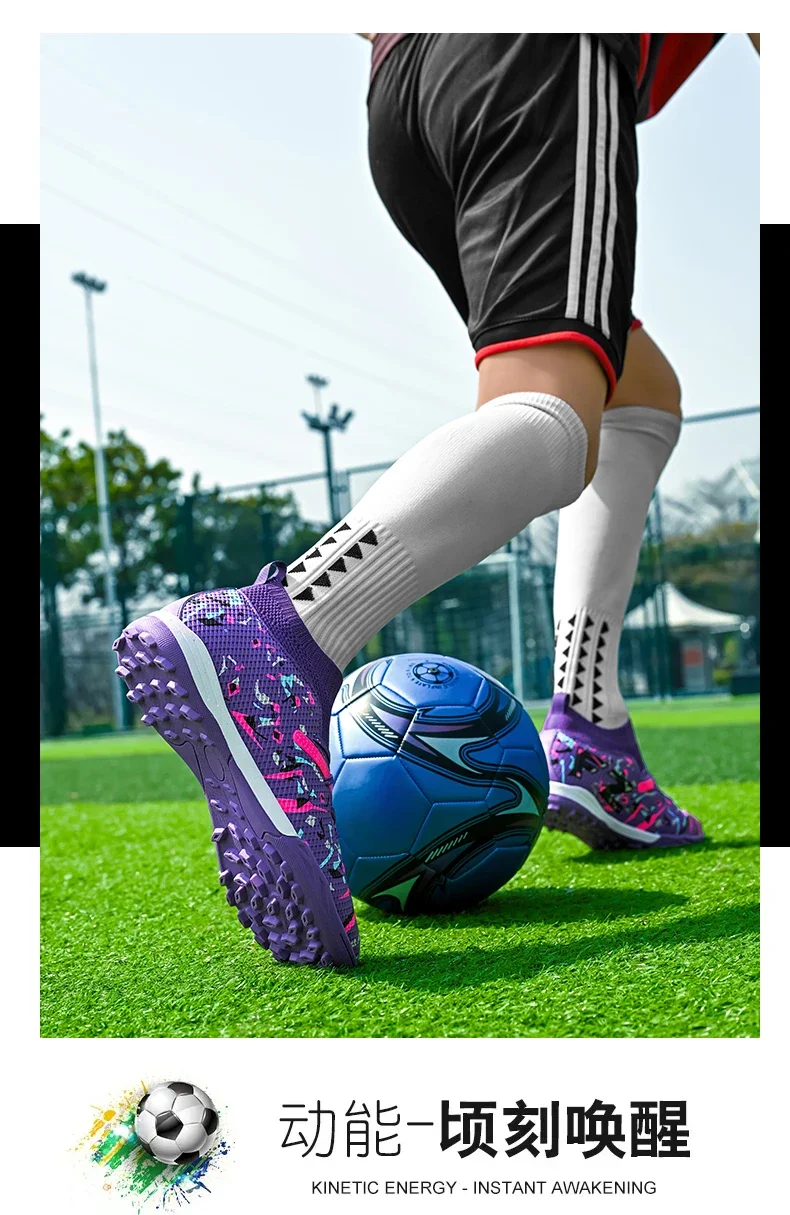Fußballschuhe für Herren, professionelle Fußballschuhe, Outdoor-Futsal, Unisex, für Rasenplätze, atmungsaktiv, für Training und Wettkämpfe, rutschfeste Fußballschuhe für Gras. – Detail 8