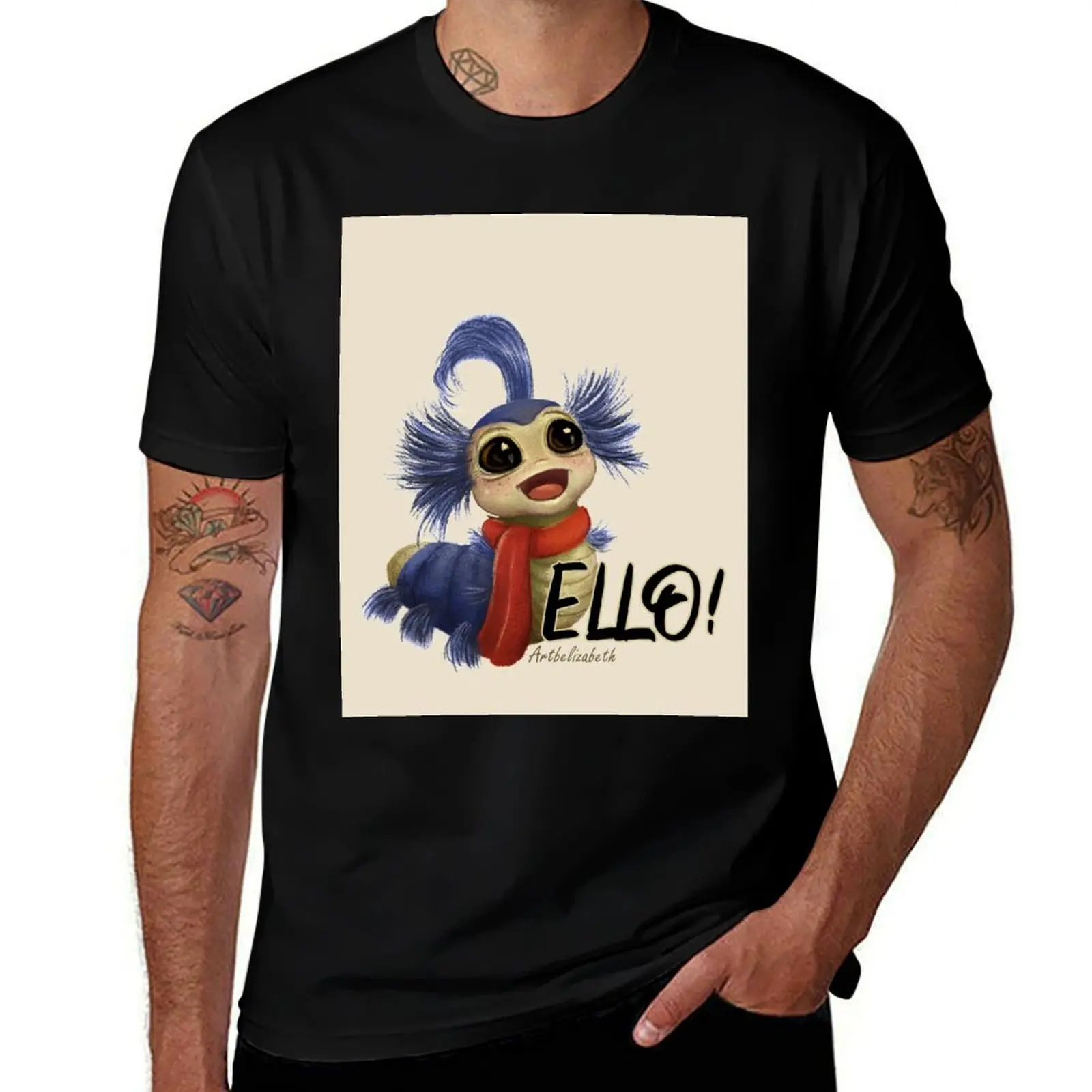 Labyrinth Worm T-Shirt Casual Everyday Short Sleeve T-Shirt