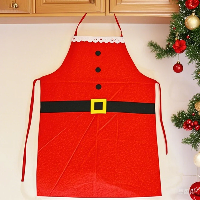 Santa Claus Apron, Christmas Decoration Props, Kitchen Protective Apron, Christmas Party Supplies