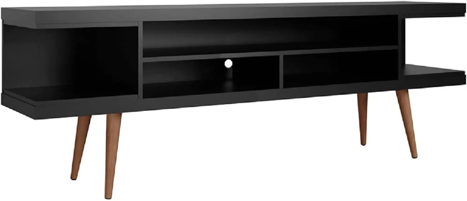 Utopia 70.47" Freestanding Entertainment Center for Living Room Mid Century Modern TV Stand with Shelves Storage Media Holes