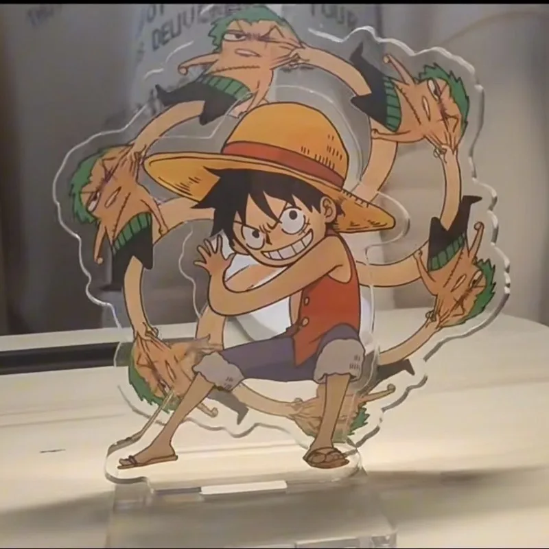 One Piece Monkey D Luffy cartoon cute DIY acrylic stand personality rotatable abstract ornament card anime peripheral wholesale view 4