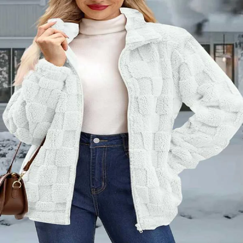 

Женская мягкая теплая флисовая куртка на молнии с длинным рукавом