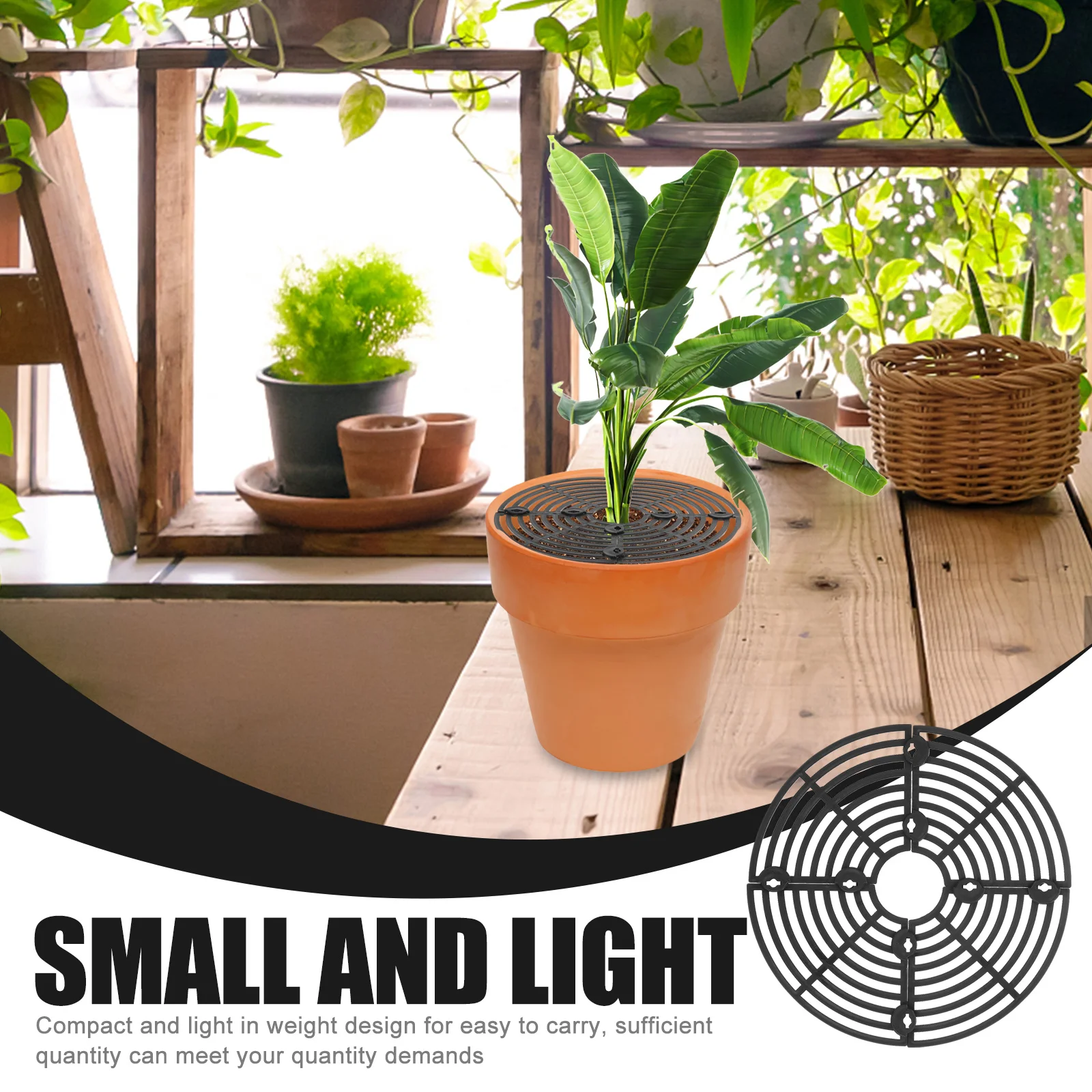 

2 Pcs Garden Mesh Flower Pot Hole Planter Cover Drainage Pad Grid Can Be Cut Pads