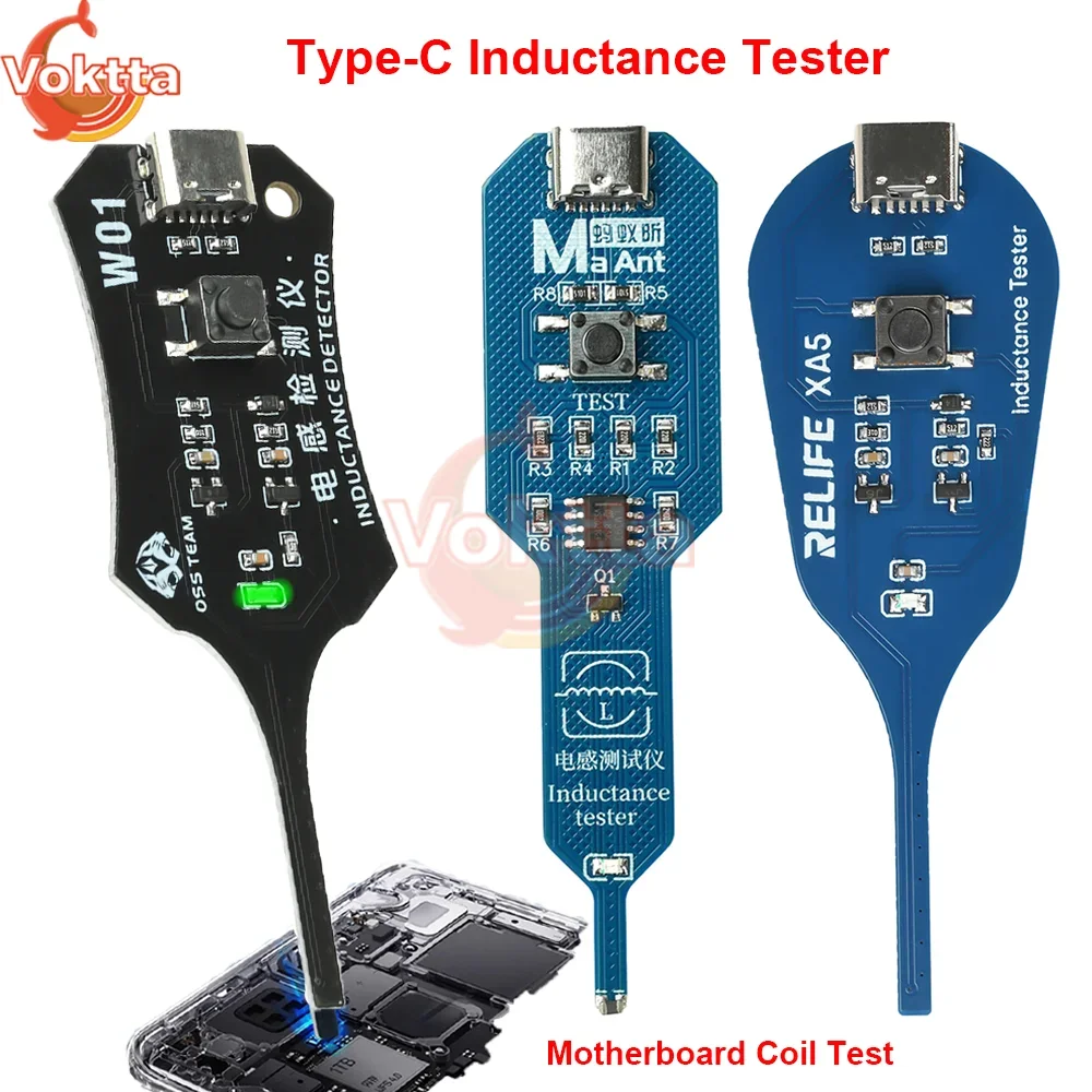

Type-C Inductance Tester Motherboard Coil Test Quick Fault Check Inductor Detector Tool Electromagnetic Induction Repair for PC