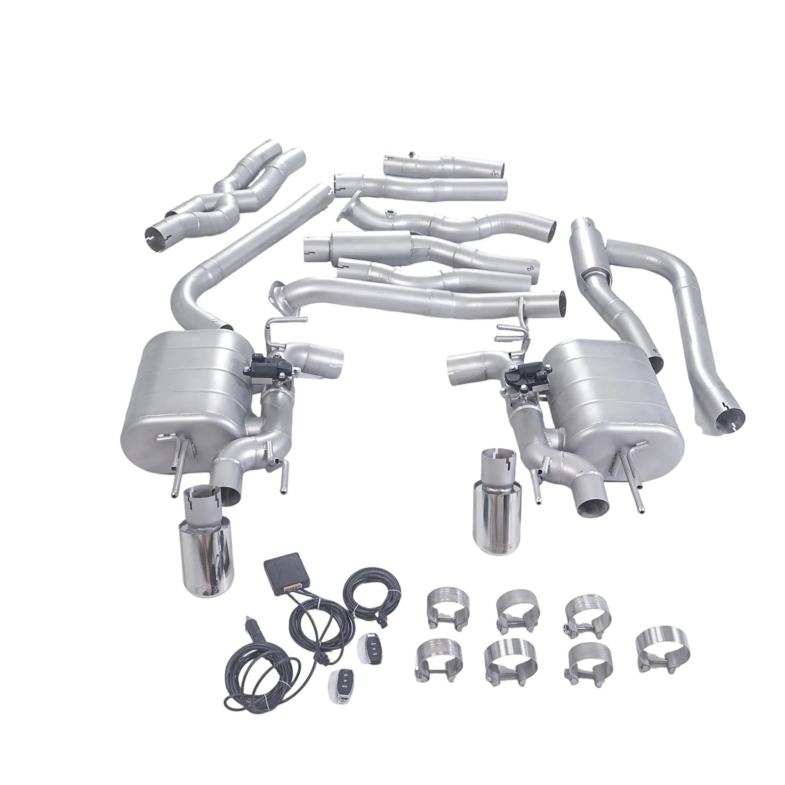 Exhaust  Pipe for 2011 Cadillac CTS 3.0L with 304 Stainless Steel Adjustable Valve Exhaust System with Muffler ，Customizable