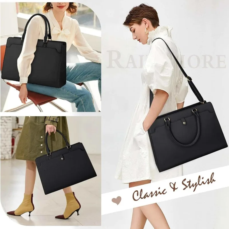 Stylish Commuter European and American-Style Business Laptop Bag for Women—Single-Shoulder Crossbody Briefcase
