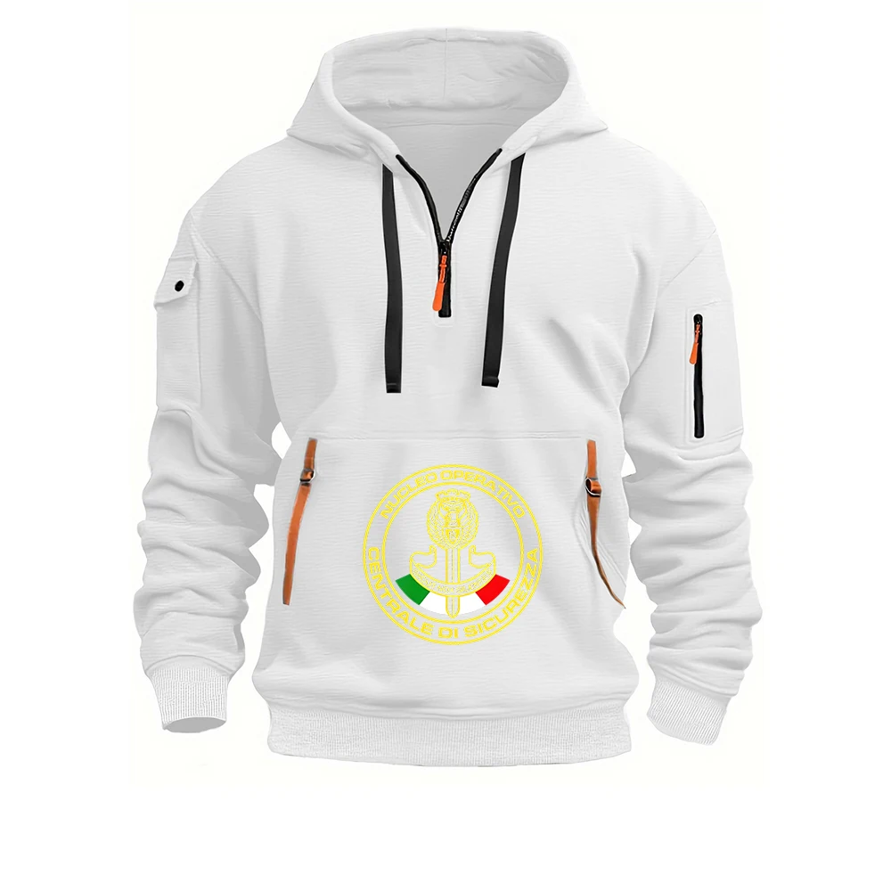 Anti Collision Shirt 2026 Bestselling Advanced Hoodies Spring And Autumn Men's NOCS Italy Police Logo Print Daily Commute Coat