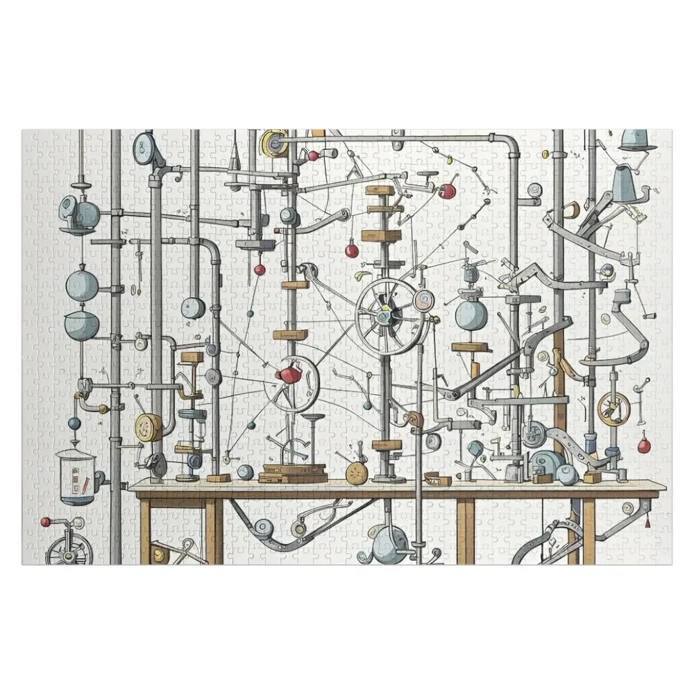 

Rube Goldberg Machine Mark II Jigsaw Puzzle Custom Jigsaw Personalized Photo Gift Works Of Art Adult Wooden Puzzle