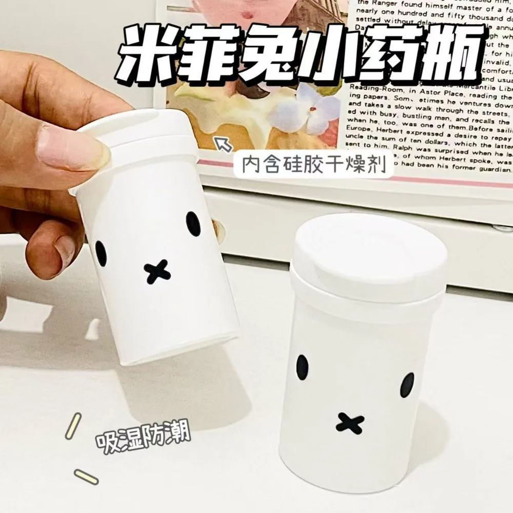 Miffy Portable Pill Box Food Grade Sealed Moisture Proof 30ml Mini Medicine Container Storage Case for Daily Outdoor Carry Toys