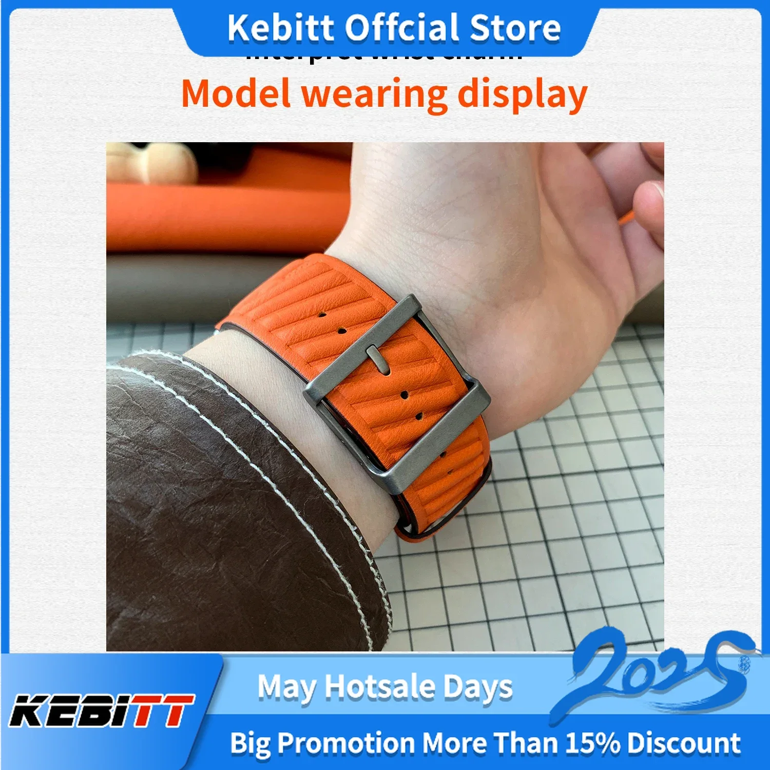 

Kebitt Swift Leather En Mer Bleu Nuit Iwatch ремешок для Apple Watch Ultra2 10 9 8 7 6 ремешок 46 мм 45 мм 49 мм