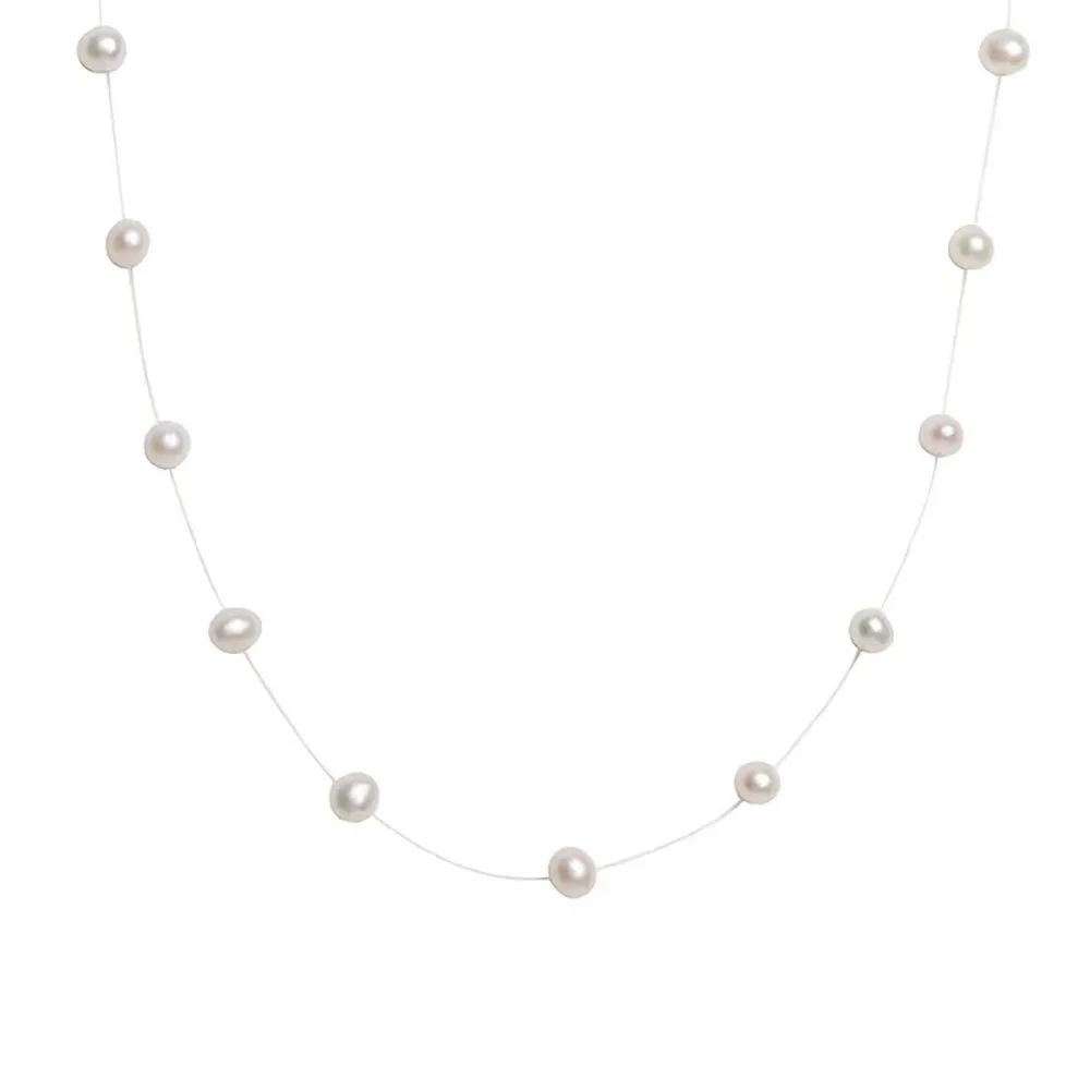 Elegant Cute  White Imitation Pearl Beads Choker Clavicle Chain Necklace For Women Wedding Jewelry Collar 2023 New