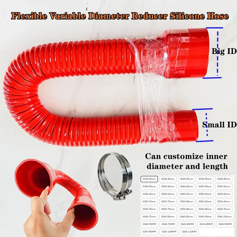 

Red Car Radiator Tube Pipe For Air Intake Variable Diameter Reducer Silicone Flexible Hose High Pressure High Temperature
