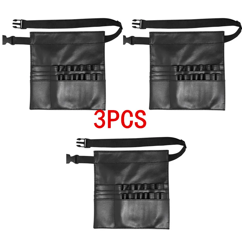 Large Capacity 1/2/4PCS PU Leather Cosmetic Bag Waist Bag Makeup Brush Bag For Professional Makeup Artist Pet Scissor Bag