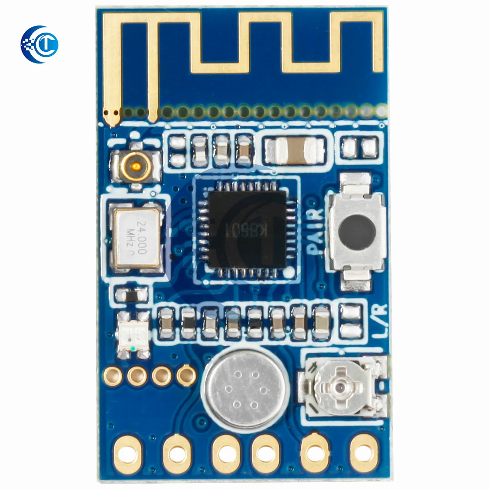 BS 2.4G Wireless Audio Rx/Tx Module: 3.3V-5.0V Transceiver Board with Microphone Compatibility