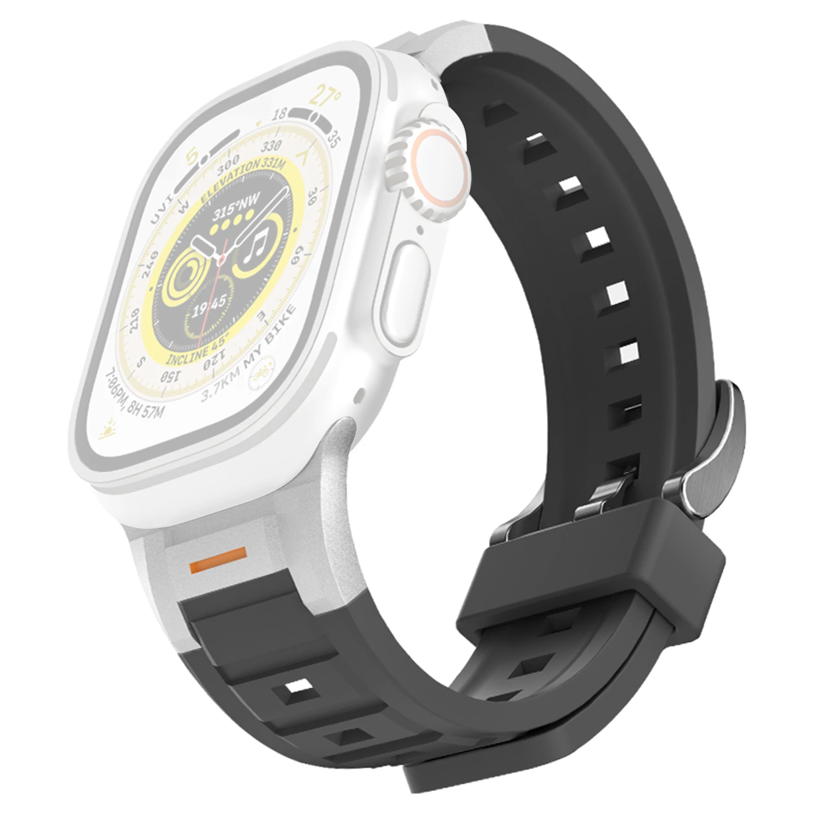 

Silicone Watch Band for Apple Watch Ultra 3 2 1 49mm / Series 11 10 46mm / 9 8 7 45mm / SE3 SE2 SE 6 5 4 44mm / 3 2 1 42mm Quick