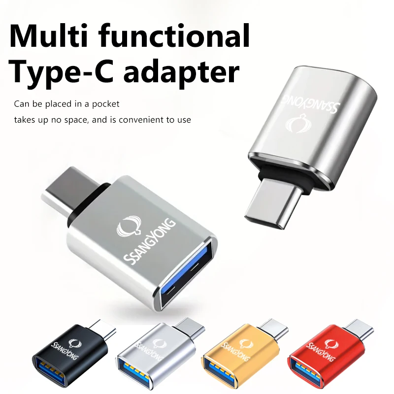 For SsangYong Car USB 3.0 To Type C OTG Charger Adapter Connector Kyron Actyon Sport Tivoli Torres Korando C300 Musso