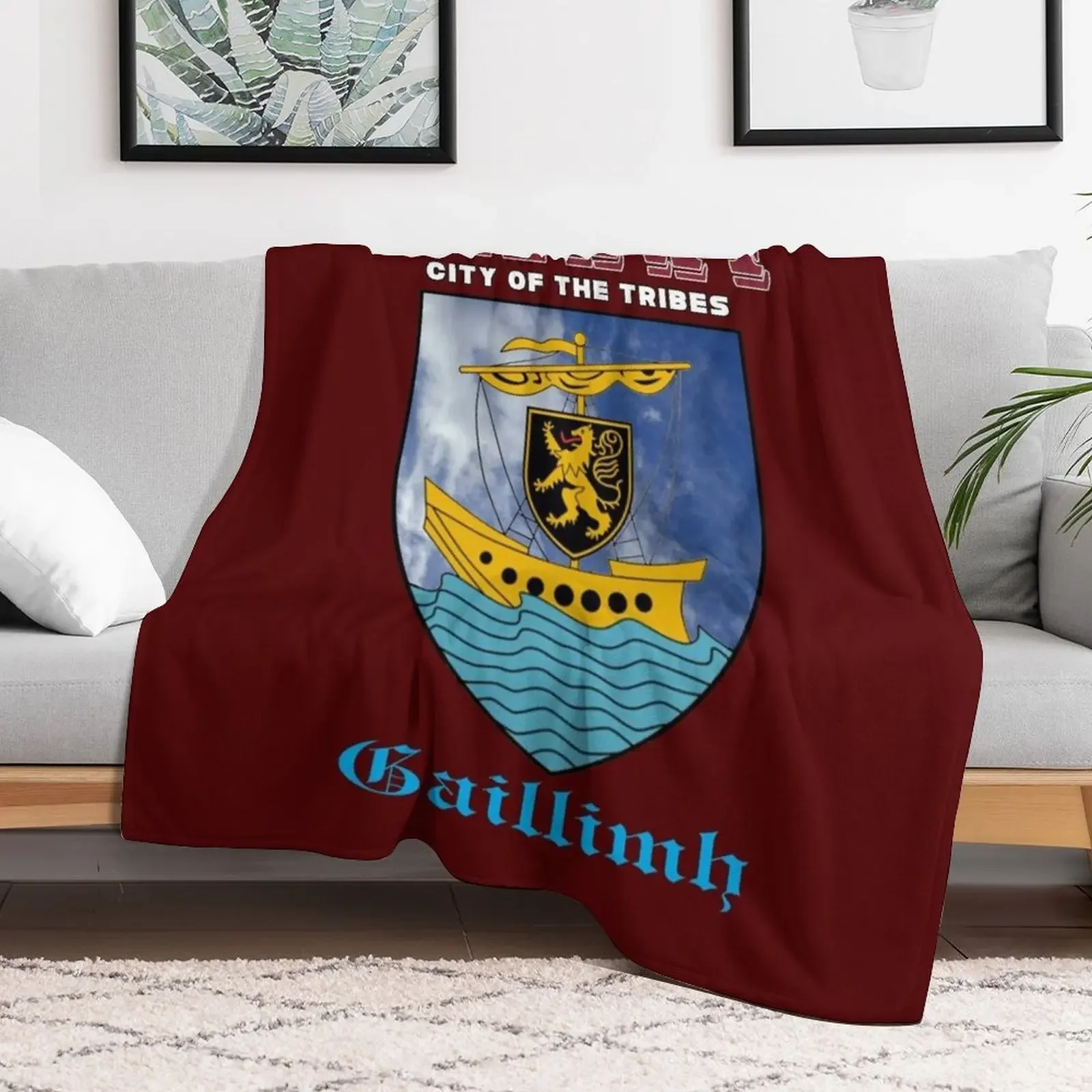 Galway City - City of The Tribes Throw Blanket Warm Comfortable Blanket Gift for Parents Friends