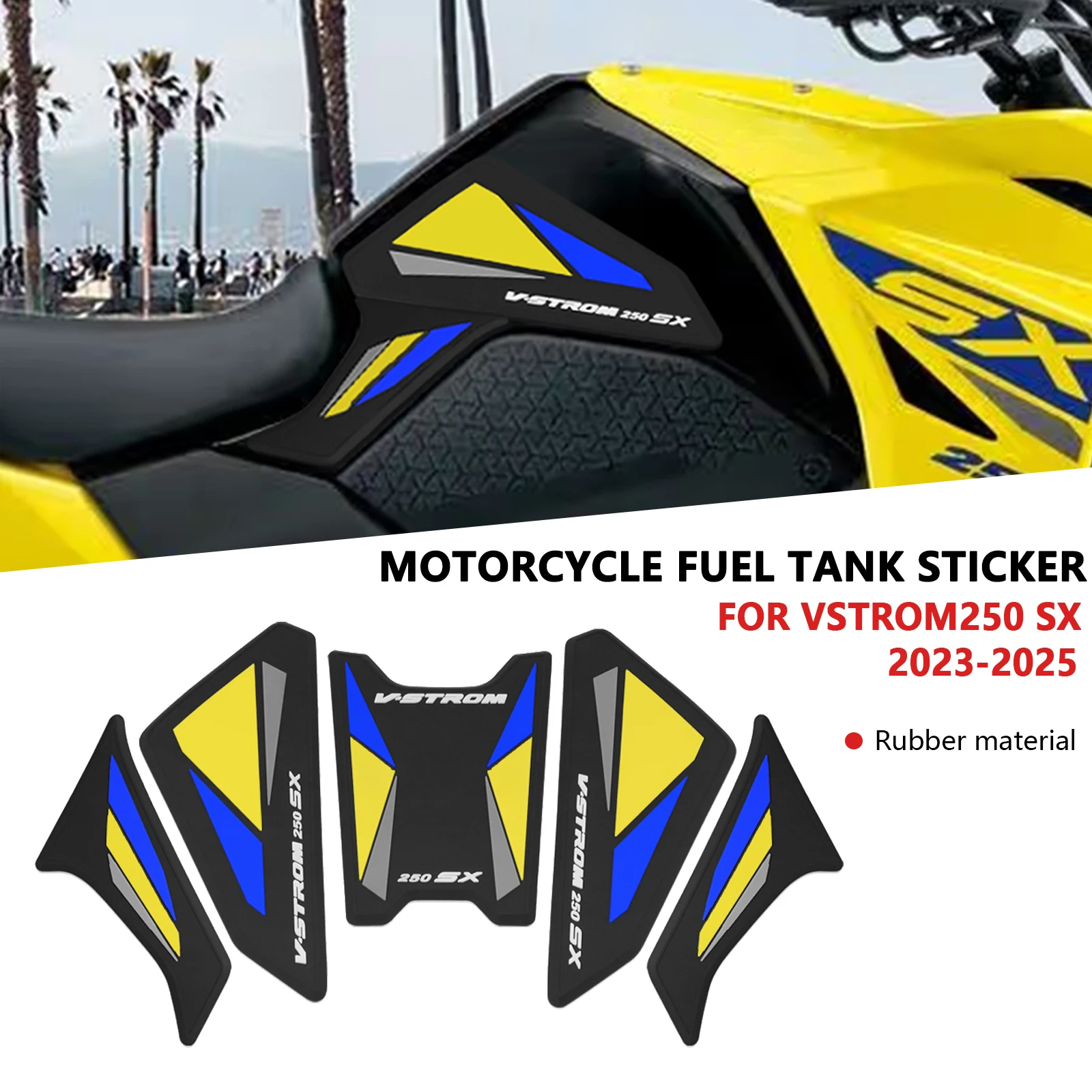 

Наклейки на мотоцикл, наколенник, тяговая накладка, накладки на бак, боковая защита, накладка на топливный бак Vstrom 250 SX 2025 V-Strom 250 SX 2024 2023