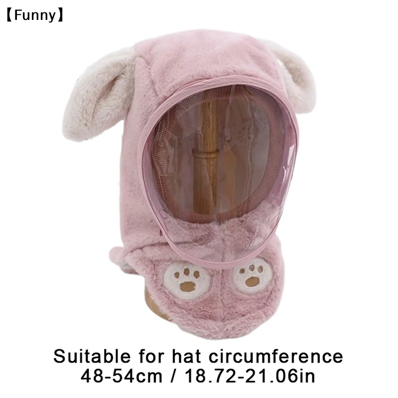 

tipo Funny GrupoKids Ветрозащитная маска Интегрированная шапка Милые кроличьи уши плюс бархатная шапка для сохранения тепла Зимняя шапка для аксессуаров для мотоциклов