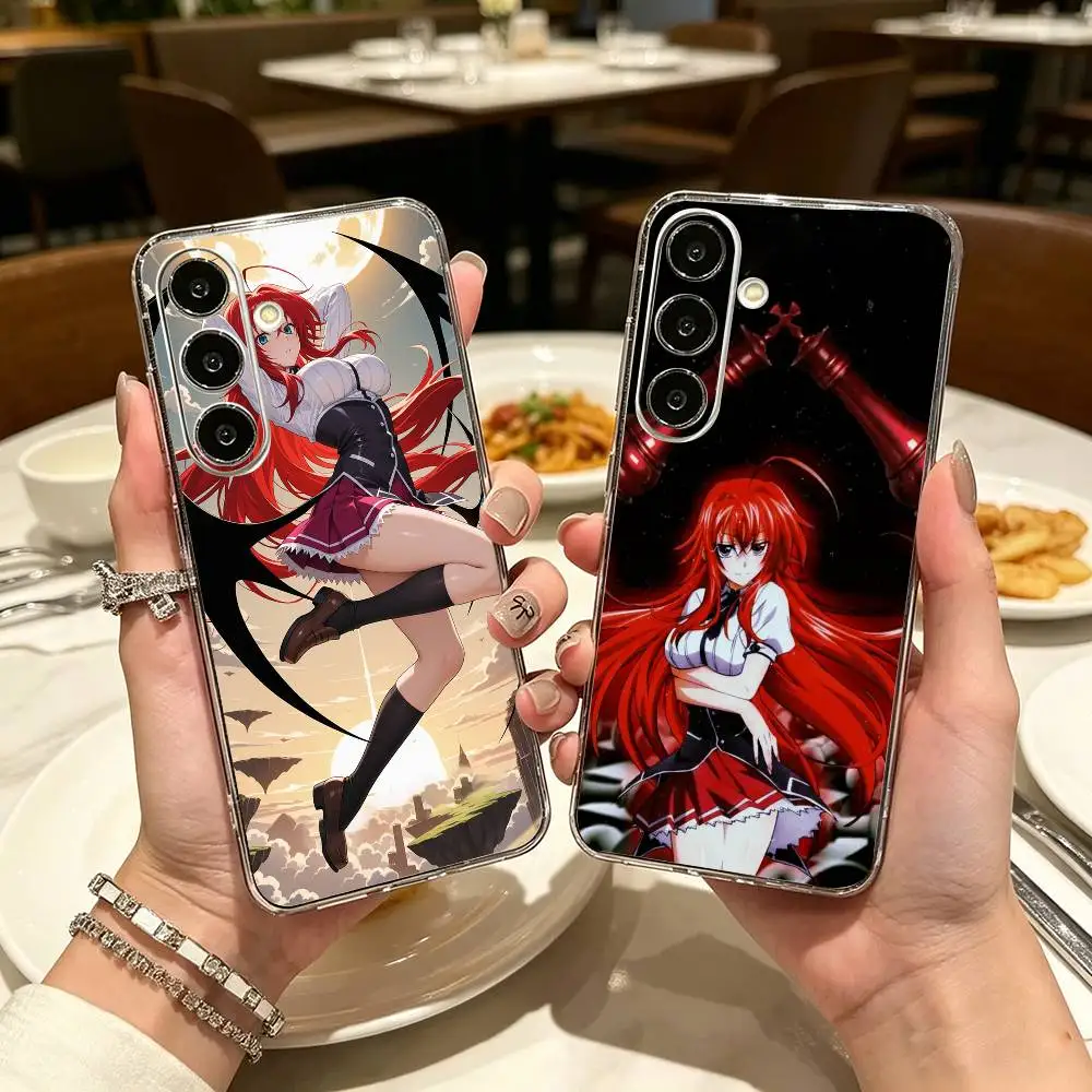 High School R-Rias Gremory Phone Case For Samsung A71, A70, A52, A51, A40, A30, A20 Transparent Cover