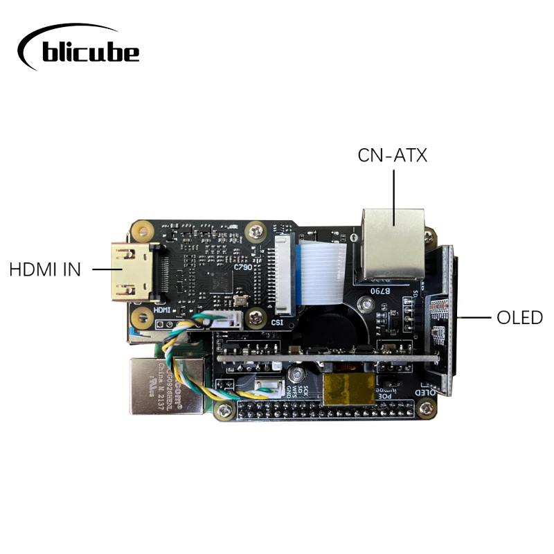 PiKVM v3 BliKVM HAT "KVM over IP" Raspberry Pi 4b PoE HDMI CSI