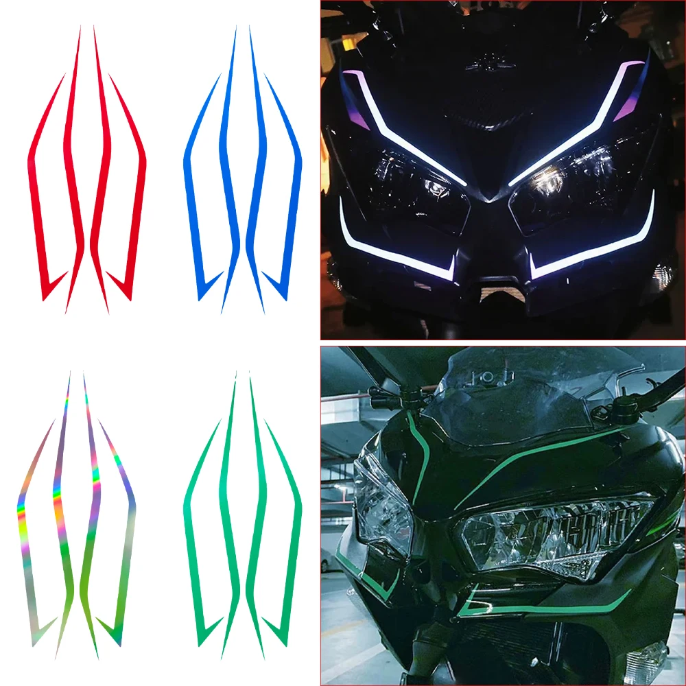 

Светоотражающие наклейки на обтекатель мотоцикла и передние фары для Kawasaki Ninja 400 H2 H2SX 2018 2019 2020 2022 2024 2025 2026