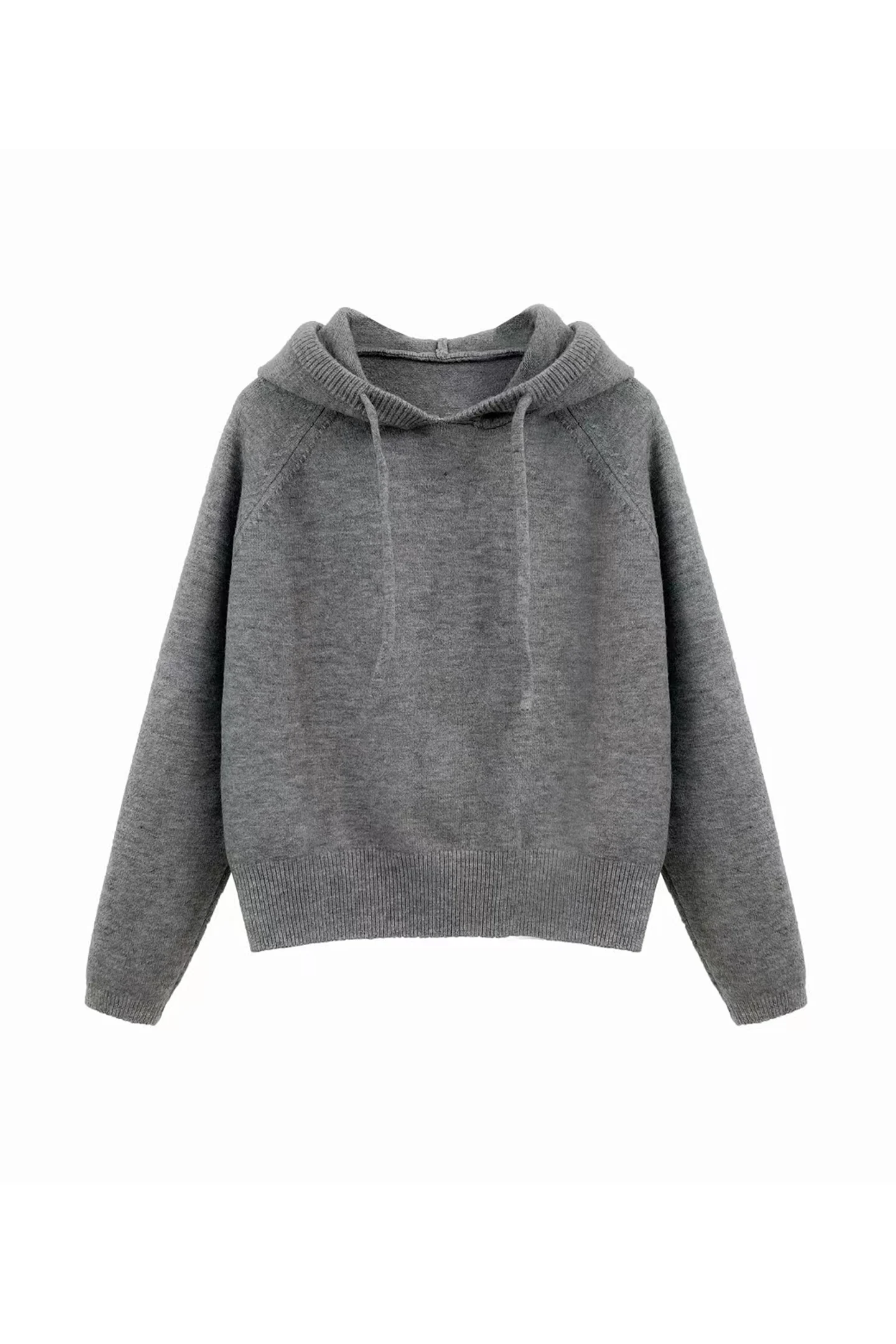 Hooded pullover sweater women's early spring 2026 is wearing a high-grade hooded cashmere top inside the shoulder.