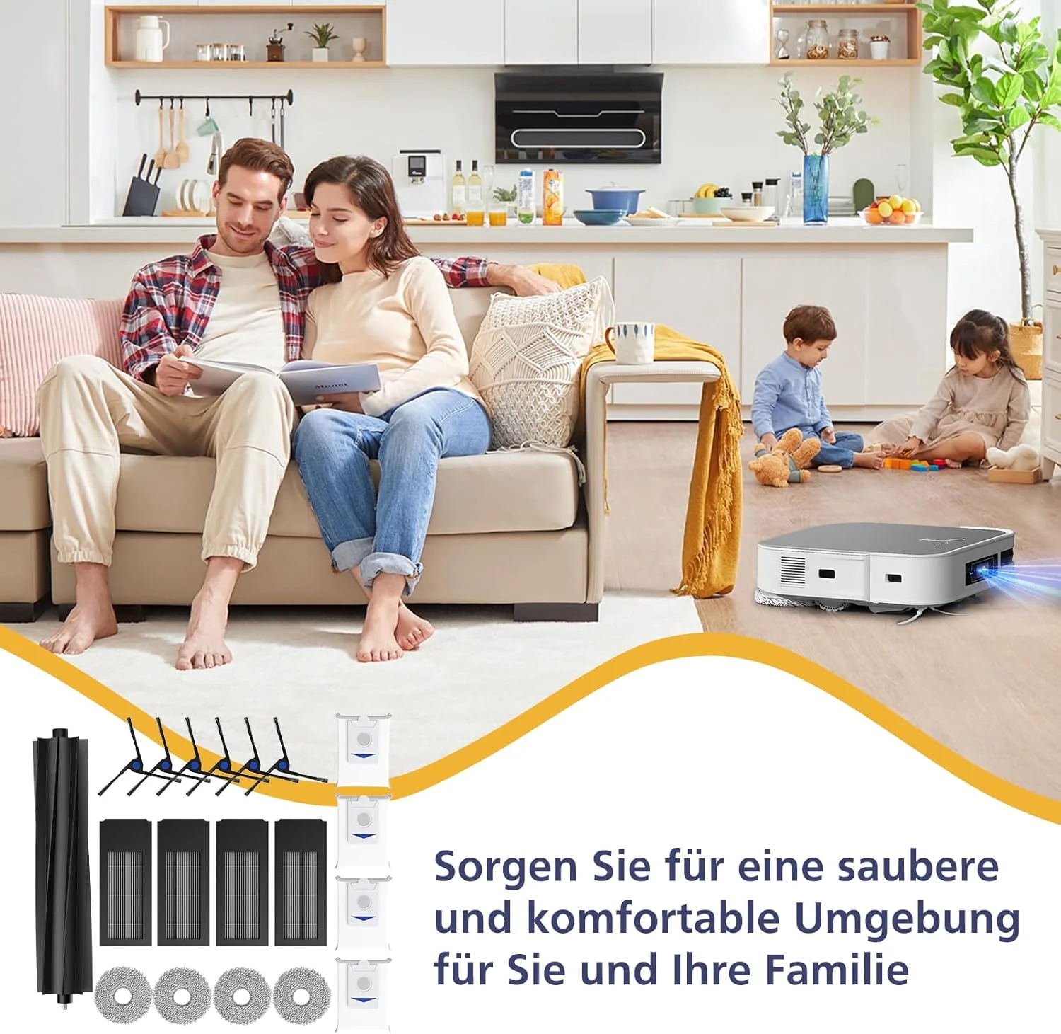 Para ecovacs deebot x2 omni x2pro x2 robô aspirador de pó acessórios rolo escova lateral filtro principal hepa vácuo saco pó peças