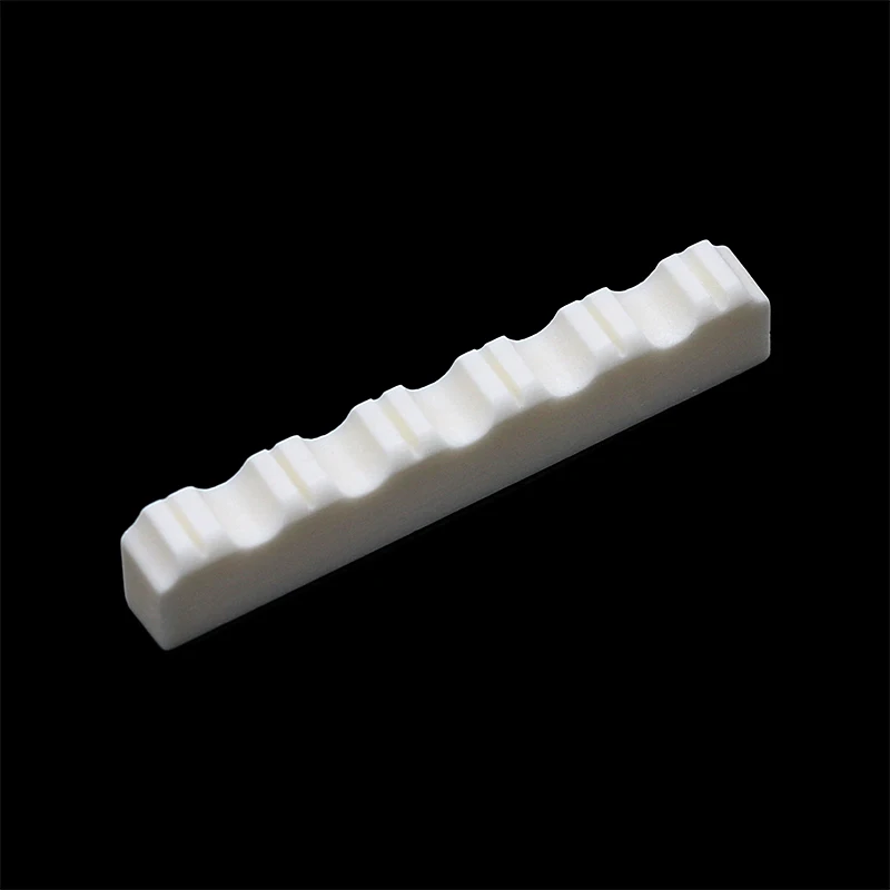 HUATOOL Sattel aus Ochsenknochen für klassische Gitarre, 52 mm x 6 mm x 9 mm, 80 x 10 x 3 mm, aus echtem Ochsenknochen, Saitenhalter – Detail 6