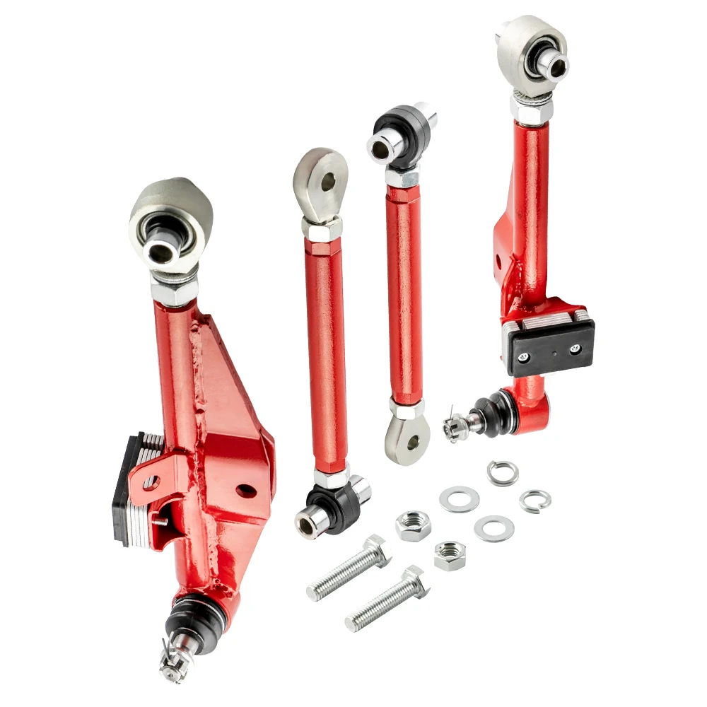 MaXpeeedingrods 4x Front Lower Control Arms & High Angle Tension Rods For Nissan 180SX 240SX 1989-1994