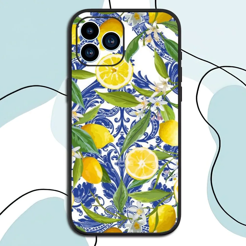 Mediterranean Lemon Phone Case For Samsung Galaxy A53 A33 A70 A73 A54 A51 A71 A52S 5G Soft Cover Shell