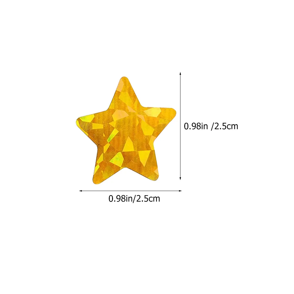 

500 Pieces Sealing Stickers 1 1 5 Inch Holographic Star Decorative Adhesive Labels for Party Cookies Gift Stickers