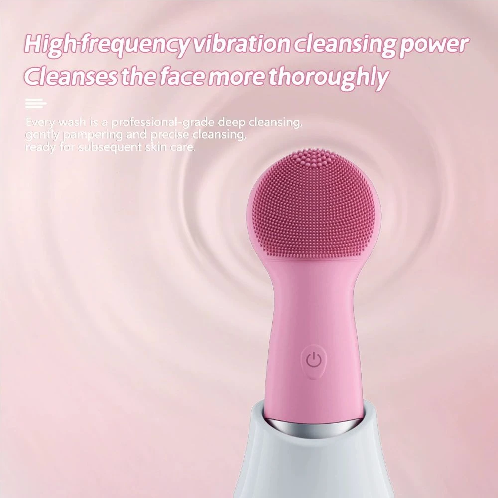 Elektrische siliconen gezichtsborstel Sonic vibratie gezichtsreinigingsborstel Waterdichte acne mee-eter verwijderaar Pore Cleaner Beauty Tool