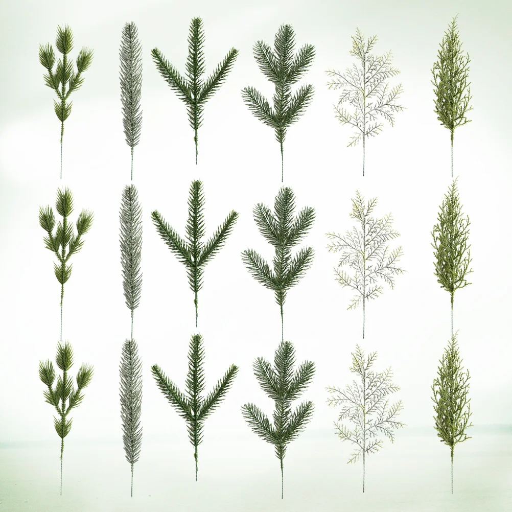 

18pcs Artificial Green Leaf Decor For Home Living Room Bedroom Office Cafe Xmas Party Plants Branches Leaves Decor