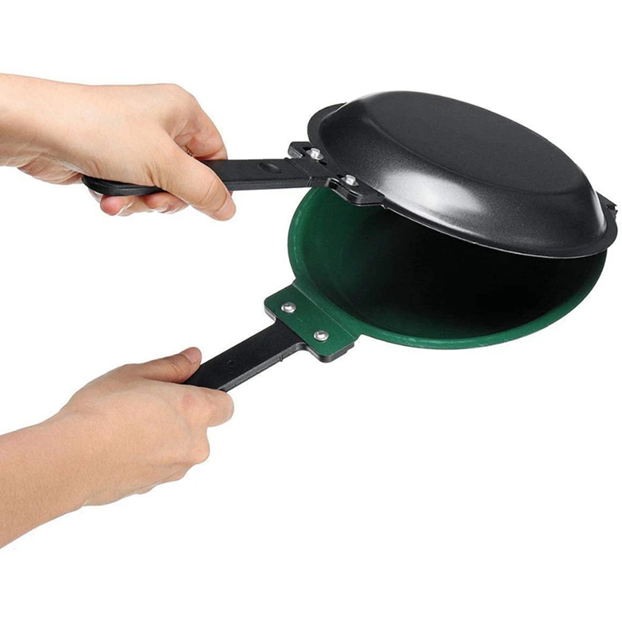 Picture 3: DIY Non-Stick Pan Double-Sided Frying Pan Frying Pan Breakfast Pan Gas and Induction Cooker Universal
