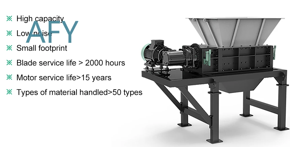 Mini Double Shaft Grinder for Plastic Electronic Metal Scrap Recycling Equipment Factory Price shredder recycling machine