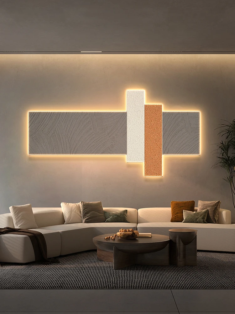 Sofa Background Wall Lamp Minimalist Indoor Corridor LED Lighting Fixtures Nordic Remote Control Hanging Picture Lamps with Plug
