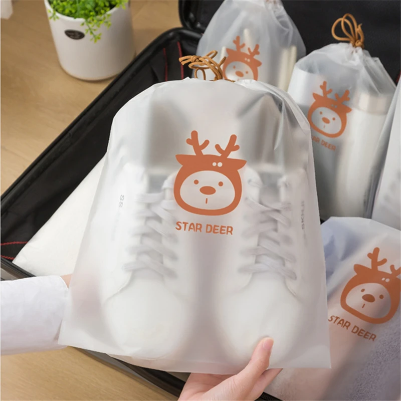 10Pcs Closet Shoes Storage Bag Portable Clothing Sundries Drawstring Bags Travel Cosmetic Toiletries Organizer Dustproof Pouch