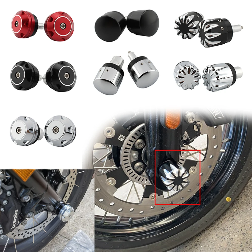 1 Pair Aluminum Motorbike Front Axle Caps Nut Covers For BMW RnineT 2017-2022 Motorcycle accessories/parts
