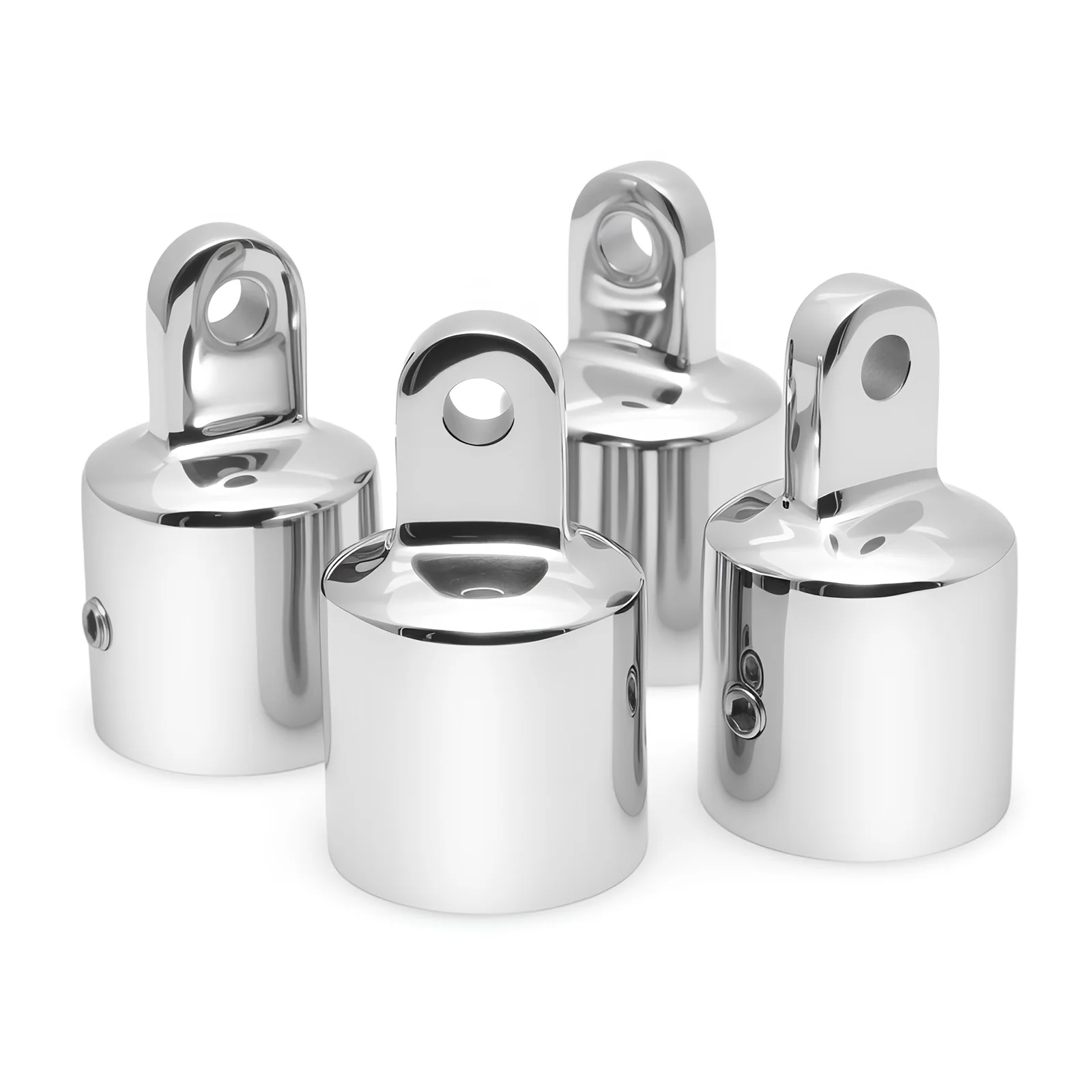 4X Boat Bimini Top Fitting Slide Solo Cap Slide Sleeve Pipe Eye End Cap Jaw Slide Clamp External Eye End Canopy Tub