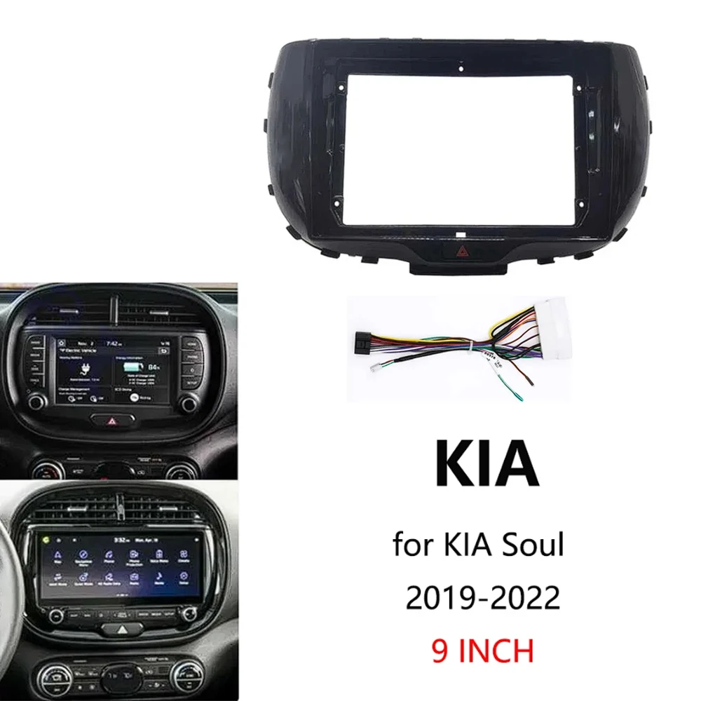 

Автомагнитола 2 Din на Android для Kia Soul 2019, 2020, 2021, 2022, 9 дюймов, большой экран, автомобильная панель, радио, плеер, аудио, рамка, приборная панель