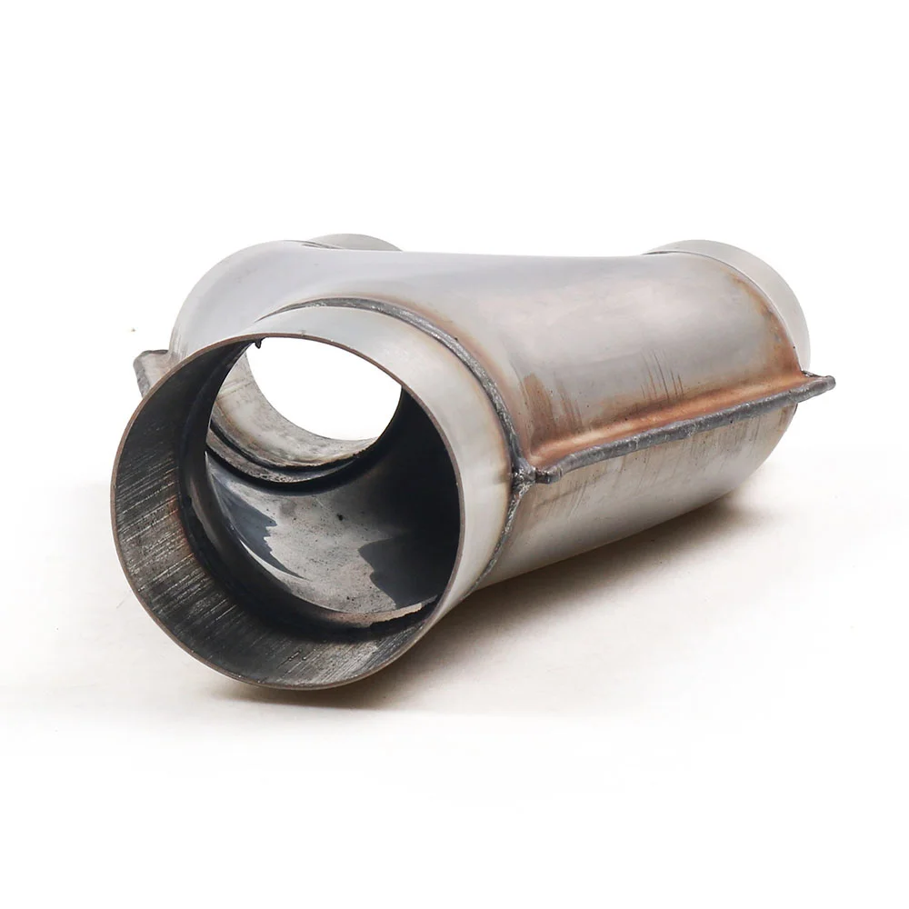 Lodenqc Universal Custom Car Exhaust Y-Pipe 304 Stainless Steel exhaust Y type Pipe Adapter Connector Tube Cone BX102125