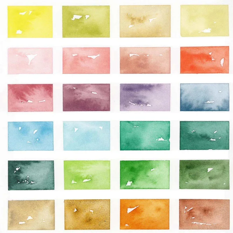 NEW Kuretake Professional Solid Watercolor Paint Set 12/24 Colors Water Color Paints For Painting Art Supplies