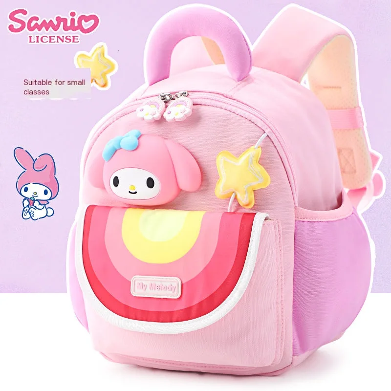 Sanrio New Kindergarten Backpack Children Cartoon Kuromi Small Class Girls Super Light Cute Backpack Anti Splashing Anti Losing