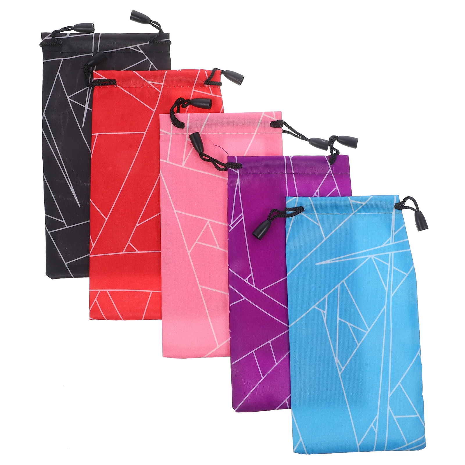

5pcs Sunglasses Cloth Bags Eyeglass Pouch Portable Soft Case Storage Travel Business Gift Wedding Christmas Party Candy Bags